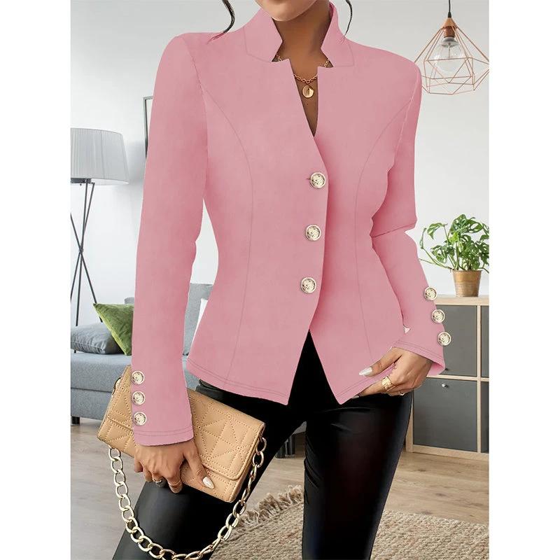 Women Casual Blazer Slim Fit Long Sleeve Business Jacket