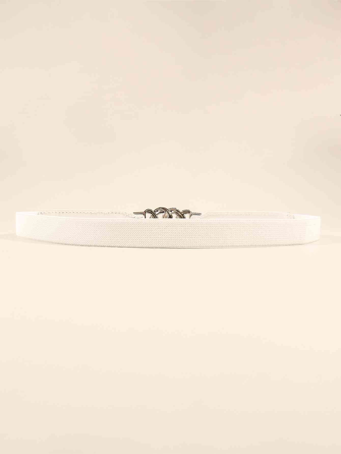 Zinc Alloy Buckle Elastic PU Belt Stylish Versatile Accessory