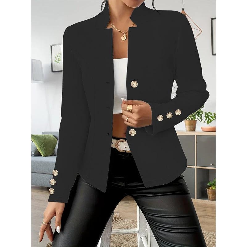 Women Casual Blazer Slim Fit Long Sleeve Business Jacket