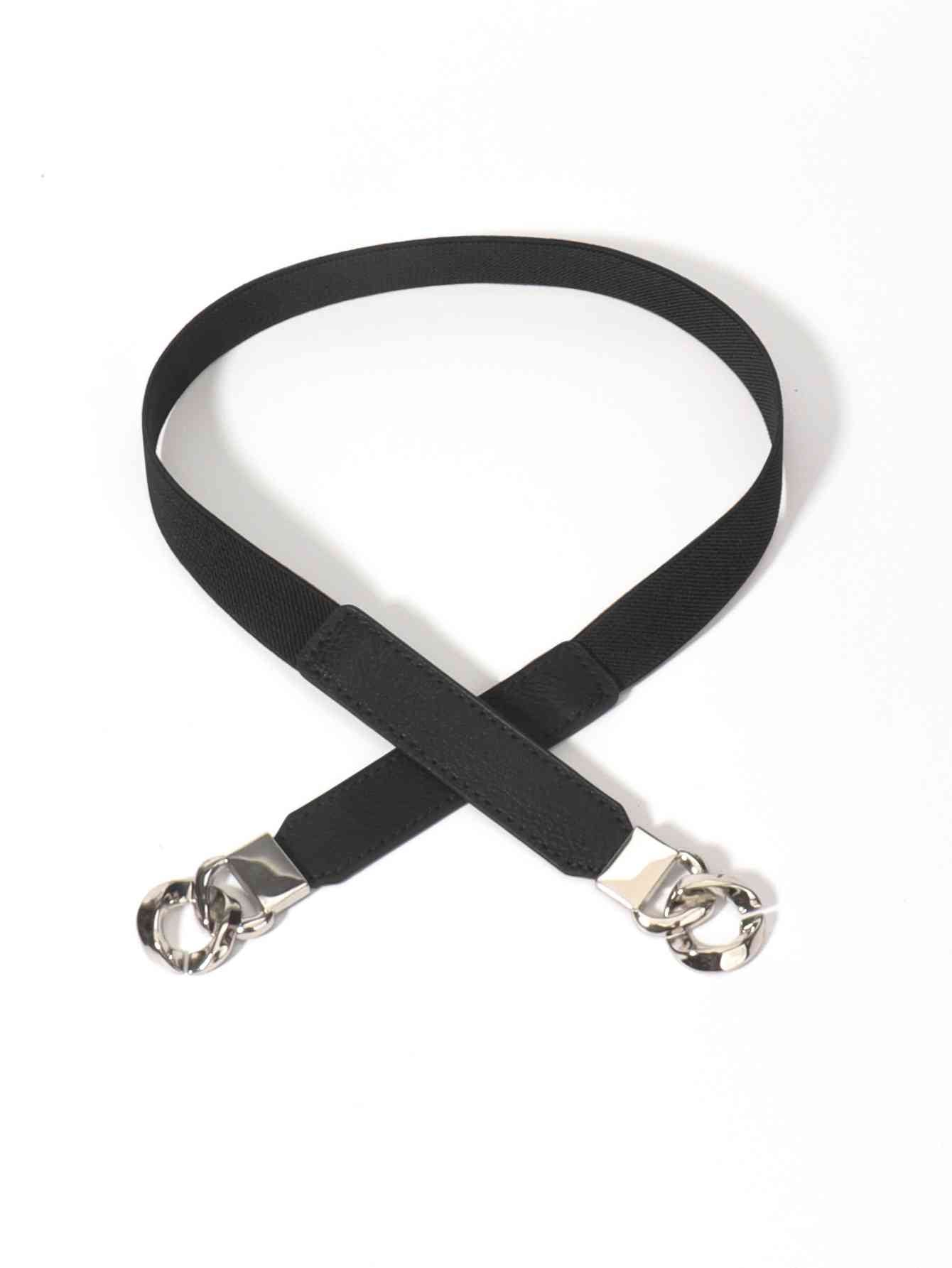 Zinc Alloy Buckle Elastic PU Belt Stylish Versatile Accessory