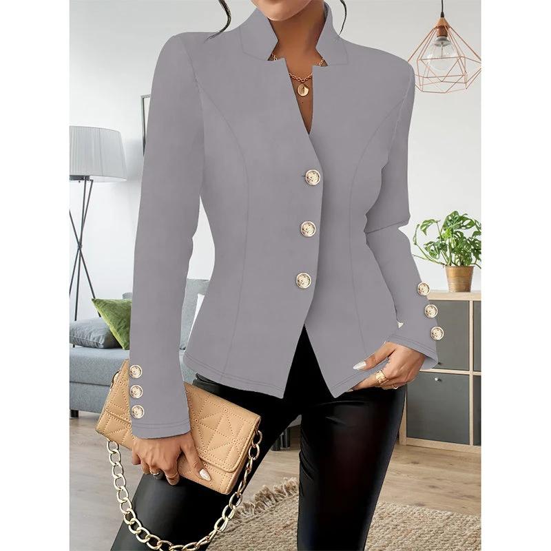 Women Casual Blazer Slim Fit Long Sleeve Business Jacket