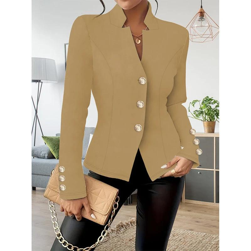 Women Casual Blazer Slim Fit Long Sleeve Business Jacket