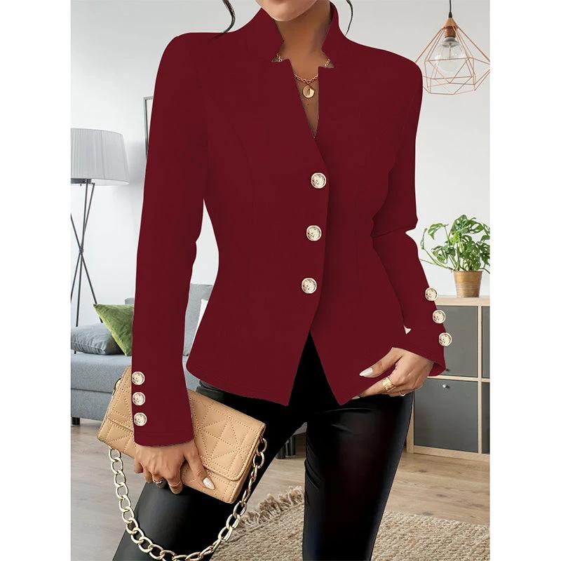 Women Casual Blazer Slim Fit Long Sleeve Business Jacket