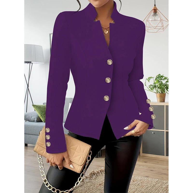 Women Casual Blazer Slim Fit Long Sleeve Business Jacket