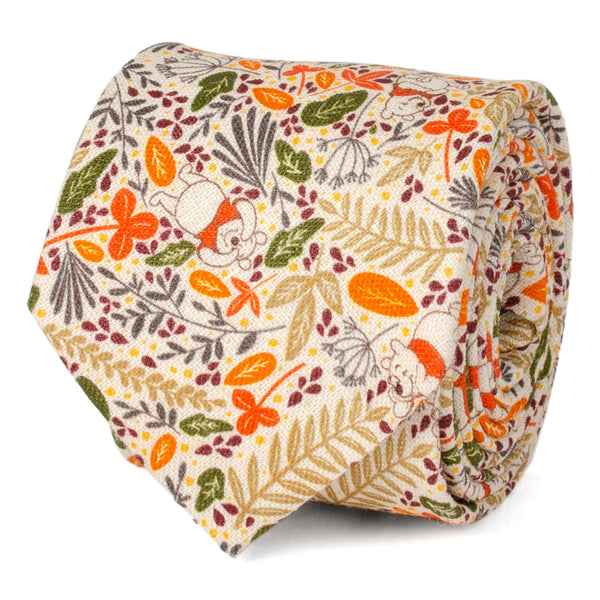 Disney Winnie the Pooh Tan Patterned Men's Tie