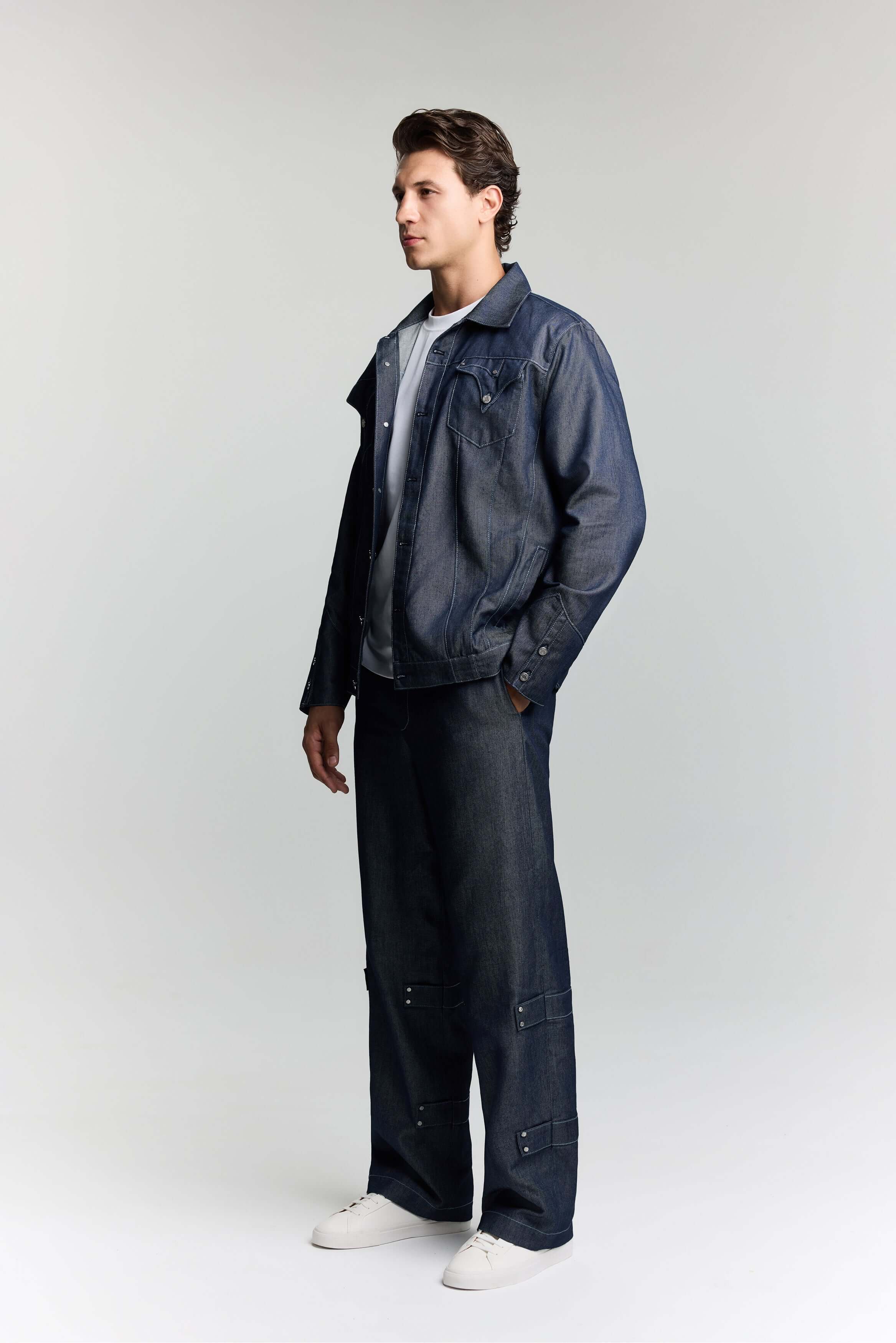 JENDUE Timeless Denim Jacket - Classic & Durable Outerwear