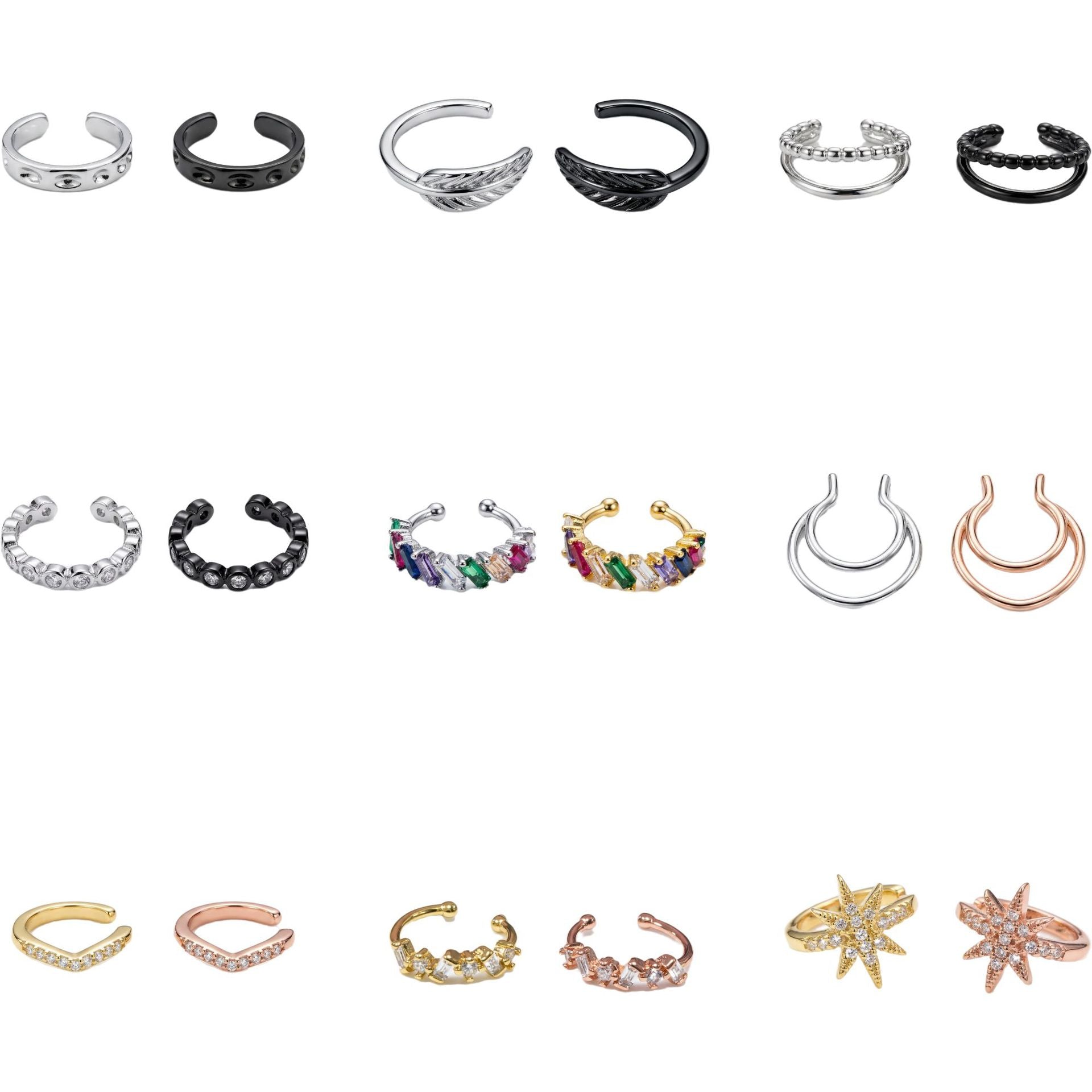 Copper Light Luxury Personality Unique Irregular Ear Clip