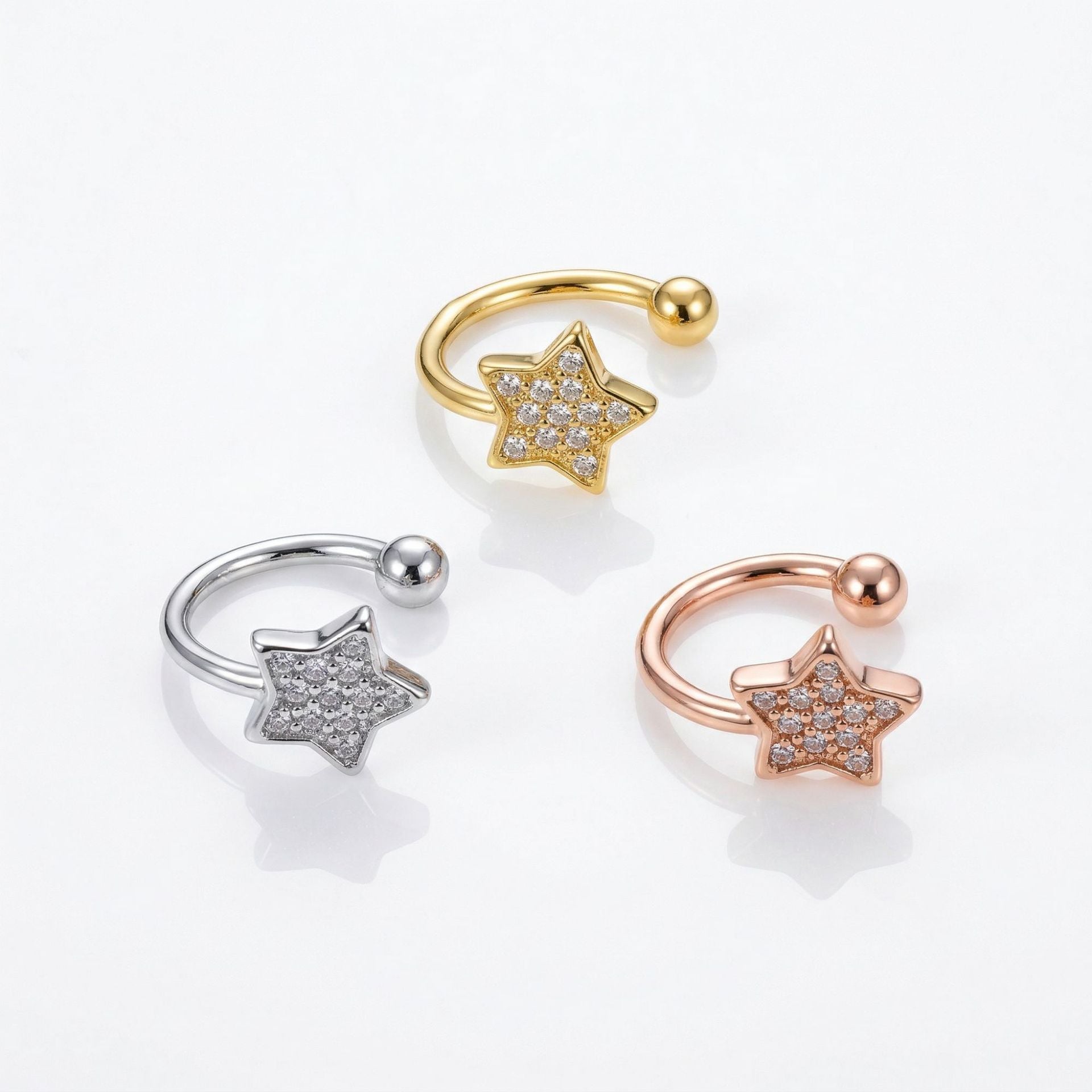Copper Light Luxury Personality Unique Irregular Ear Clip
