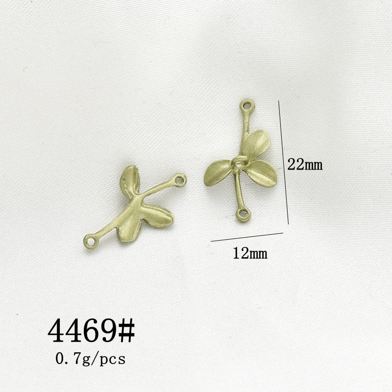 Vintage Mori Style Alloy Plant Leaves Refreshing Material Handmade Hair Ear Clip