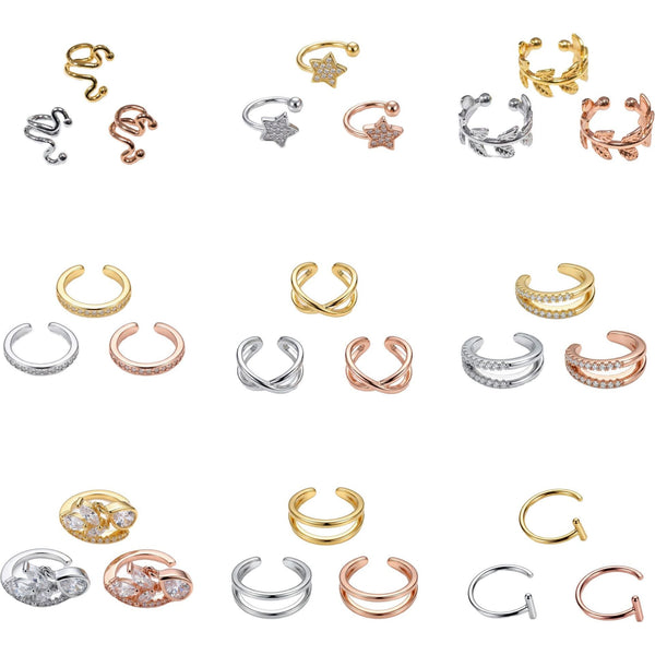 Copper Light Luxury Personality Unique Irregular Ear Clip