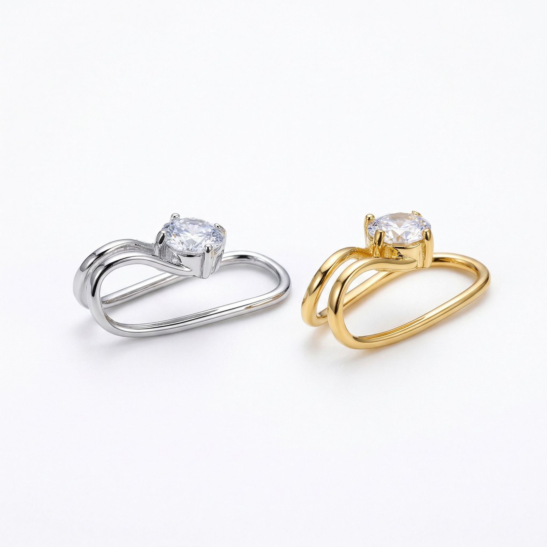 Copper Light Luxury Personality Unique Irregular Ear Clip