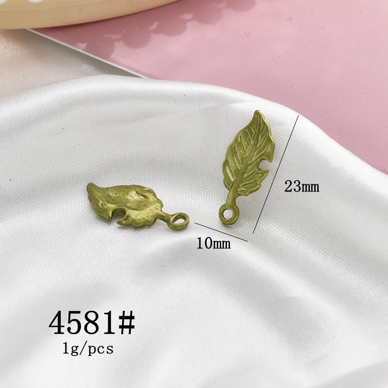 Vintage Mori Style Alloy Plant Leaves Refreshing Material Handmade Hair Ear Clip