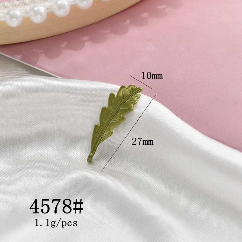Vintage Mori Style Alloy Plant Leaves Refreshing Material Handmade Hair Ear Clip