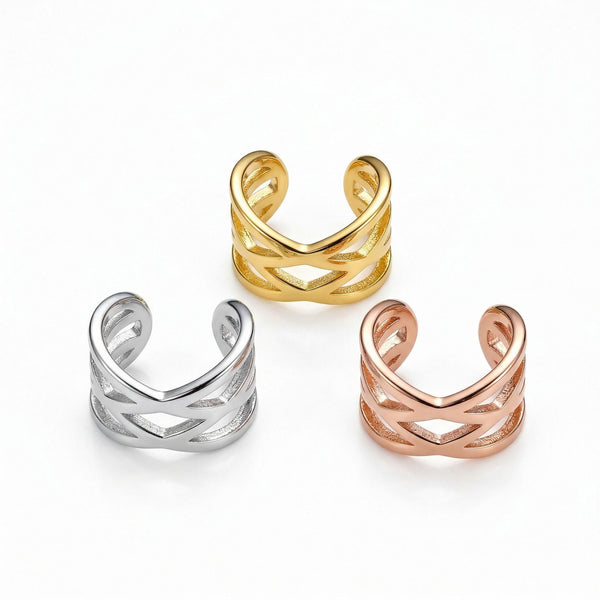 Copper Light Luxury Personality Unique Irregular Ear Clip