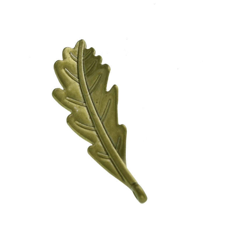 Vintage Mori Style Alloy Plant Leaves Refreshing Material Handmade Hair Ear Clip