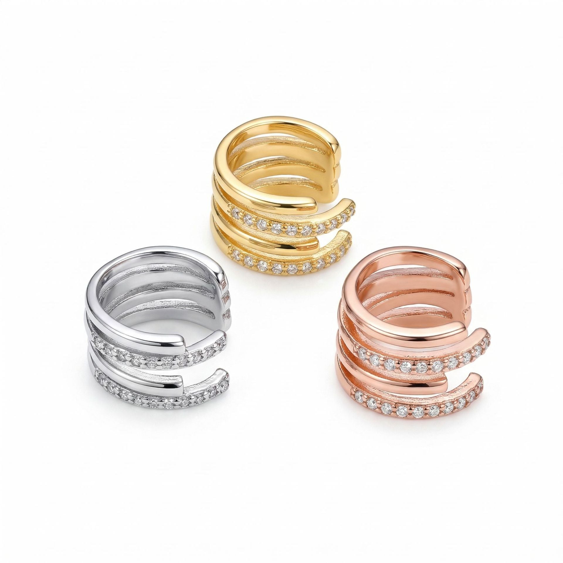 Copper Light Luxury Personality Unique Irregular Ear Clip