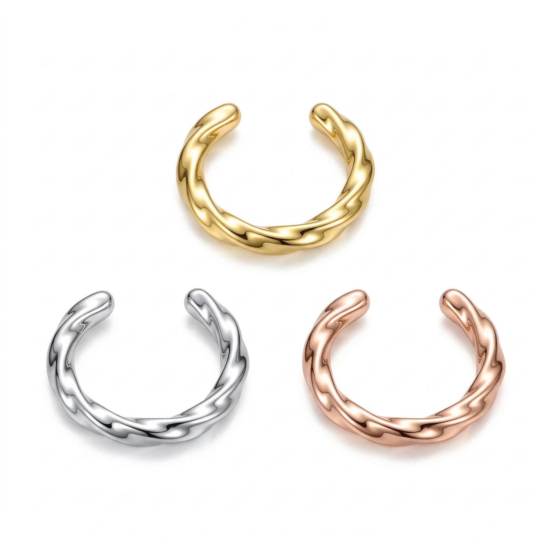 Copper Light Luxury Personality Unique Irregular Ear Clip