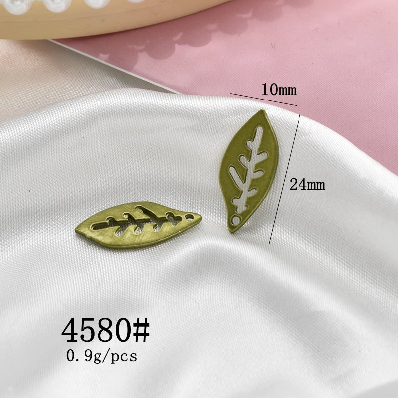 Vintage Mori Style Alloy Plant Leaves Refreshing Material Handmade Hair Ear Clip