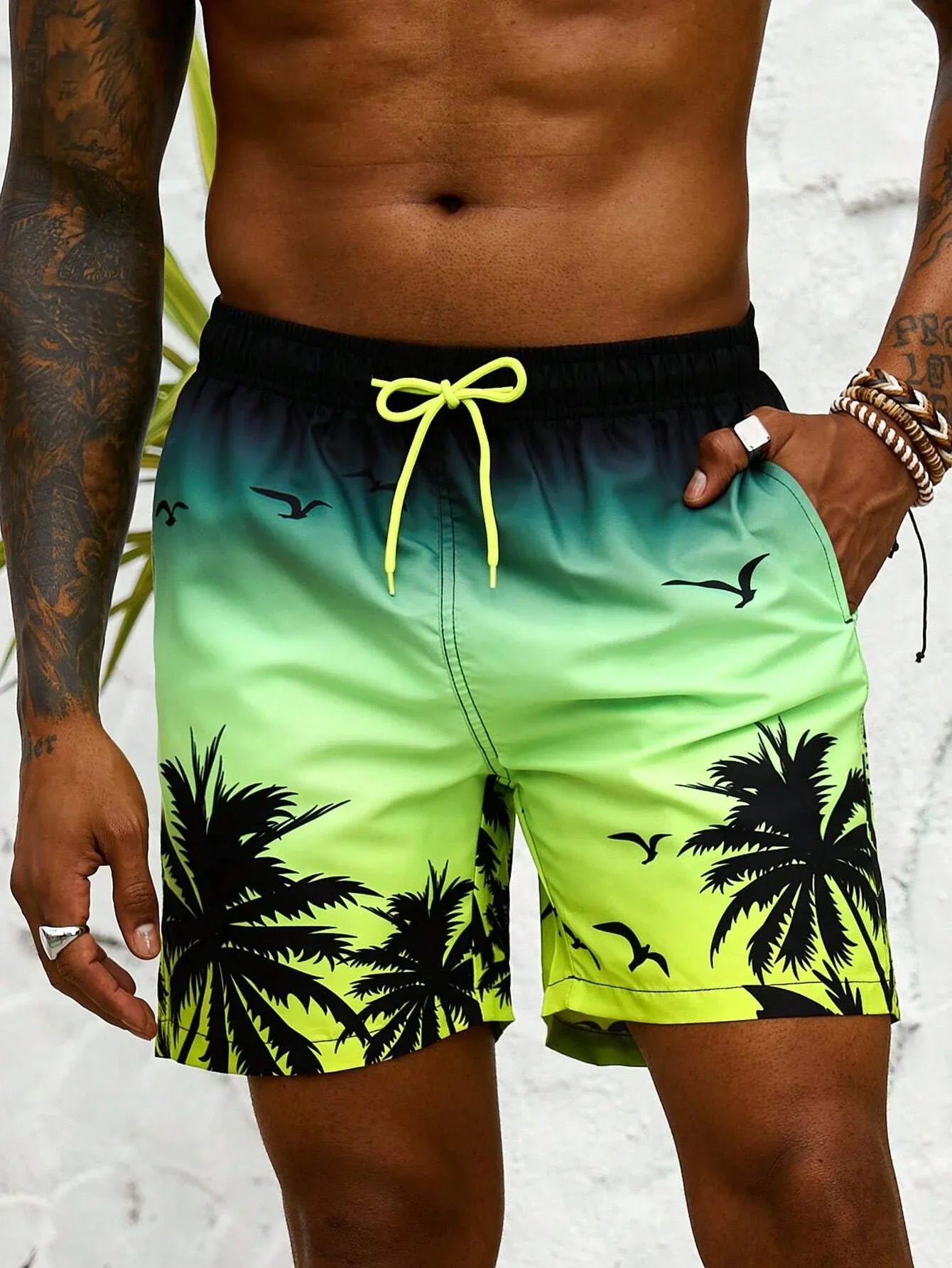Breathable Swim Trunks with Pockets