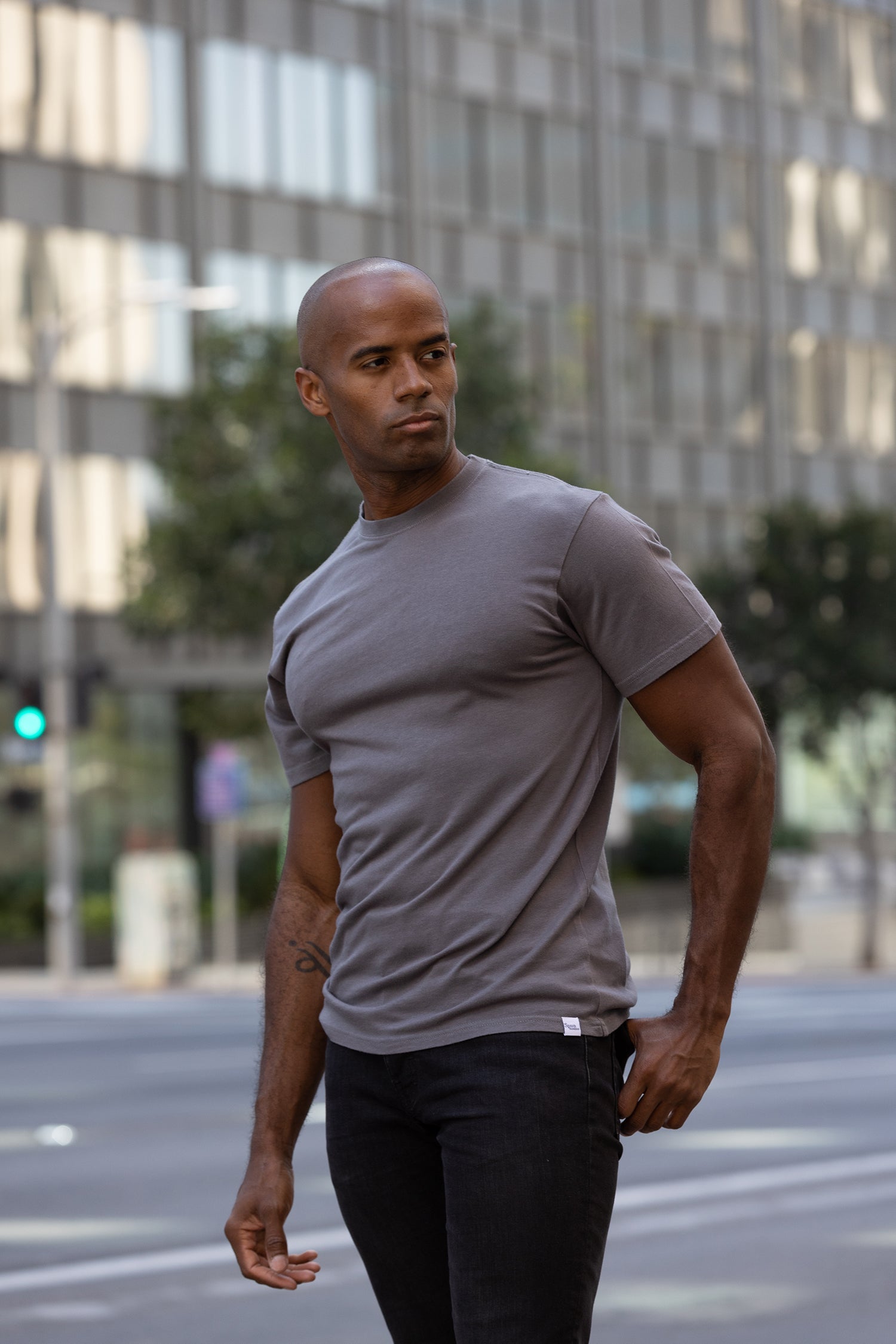 Mens Bamboo Organic Cotton Short Sleeve T Shirt Classic