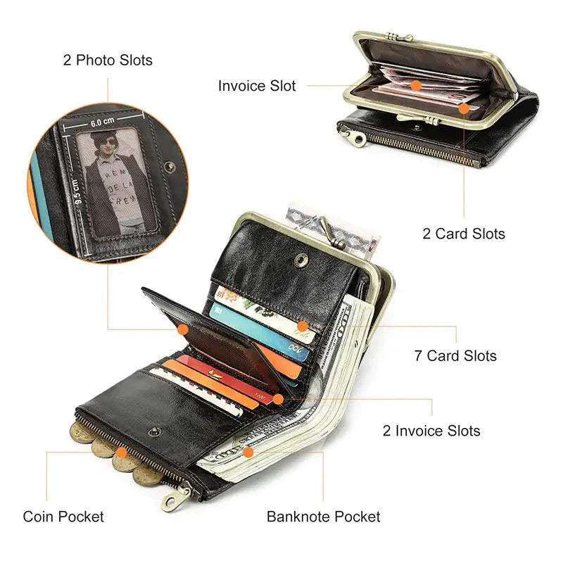 Authentic Leather Ladies' Wallet