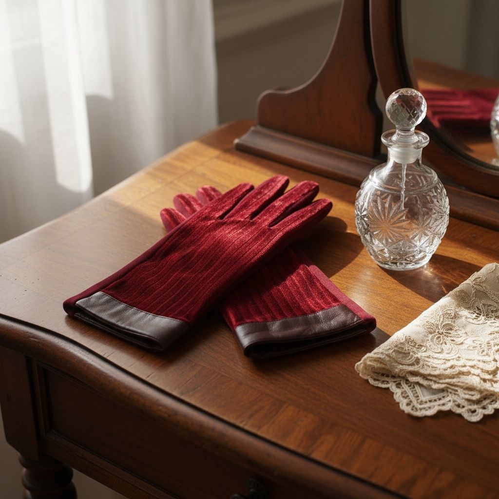 Winter Leather Touchscreen Gloves with Wine Fur Stripe – Stylish Casual Accessory