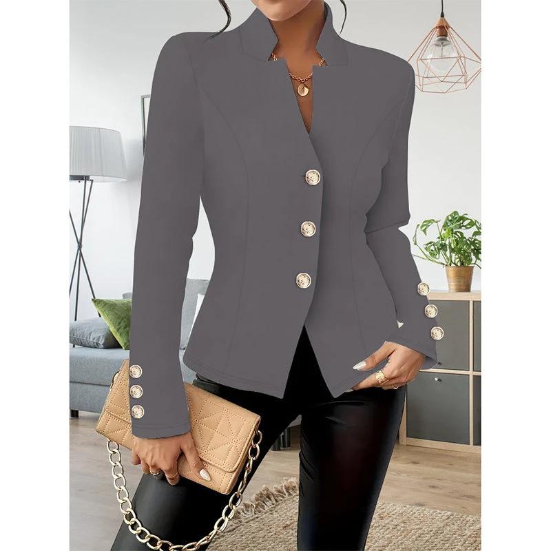 Women Casual Blazer Slim Fit Long Sleeve Business Jacket