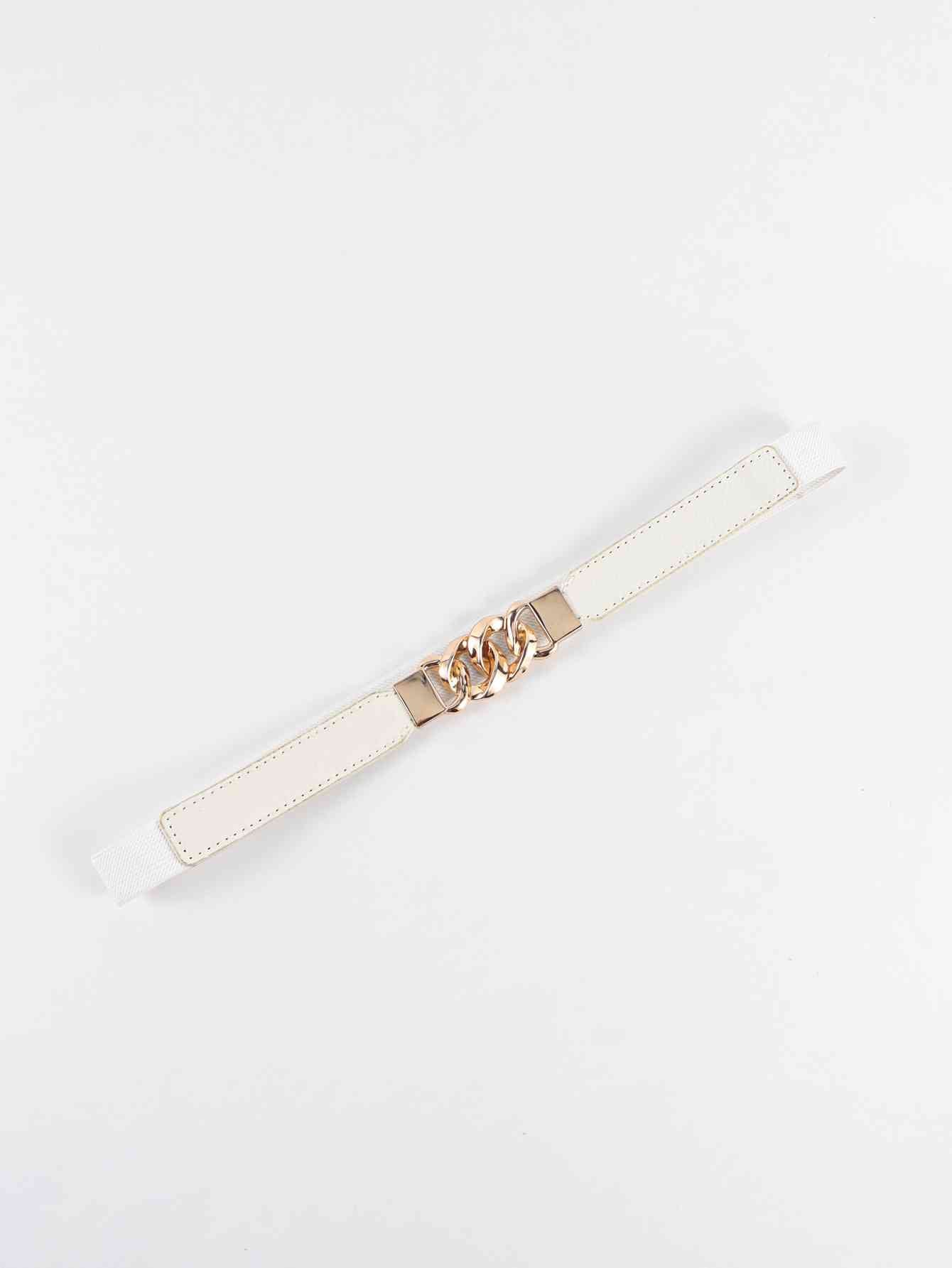 Zinc Alloy Buckle Elastic PU Belt Stylish Versatile Accessory