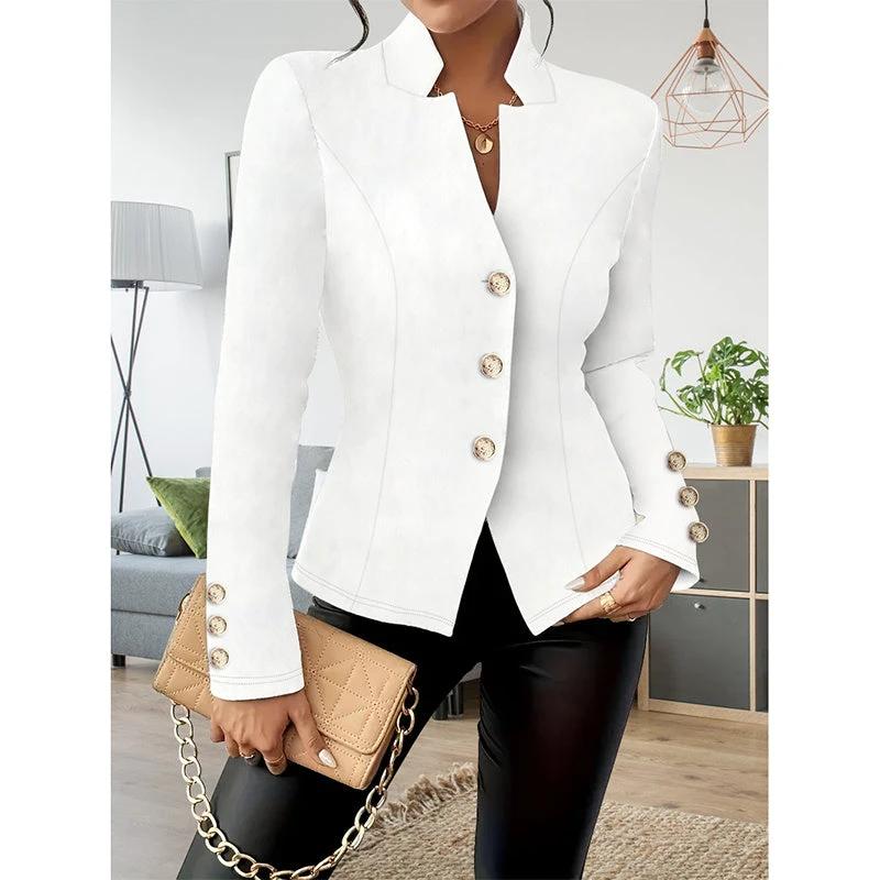 Women Casual Blazer Slim Fit Long Sleeve Business Jacket