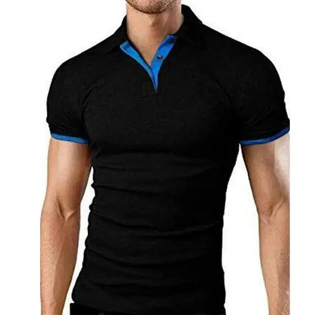 Mens Summer Polo Shirt Casual Business Short Sleeve Luxury Tee
