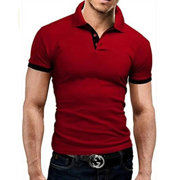 Mens Summer Polo Shirt Casual Business Short Sleeve Luxury Tee