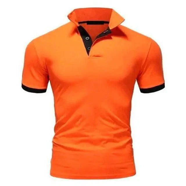 Mens Summer Polo Shirt Casual Business Short Sleeve Luxury Tee