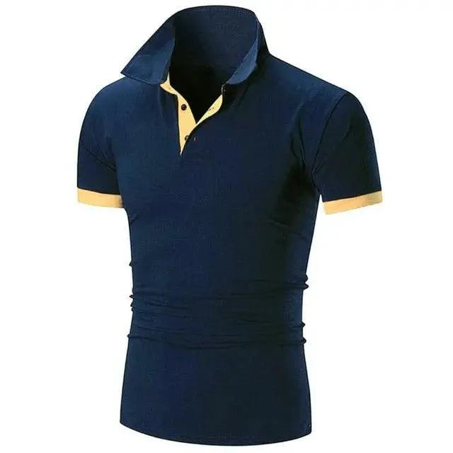 Mens Summer Polo Shirt Casual Business Short Sleeve Luxury Tee