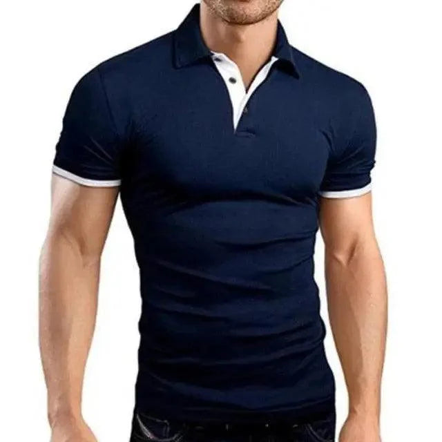Mens Summer Polo Shirt Casual Business Short Sleeve Luxury Tee