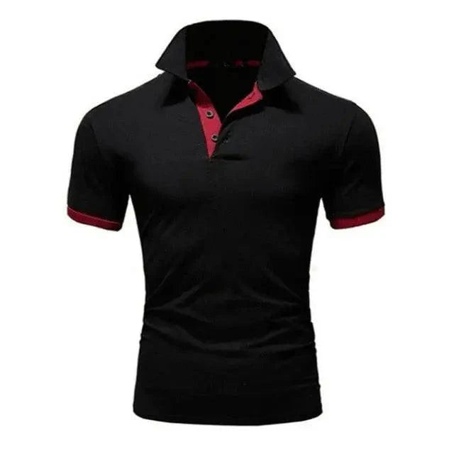 Mens Summer Polo Shirt Casual Business Short Sleeve Luxury Tee
